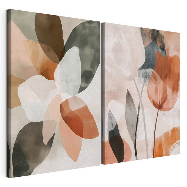 Lámina modular sobre lienzo Lámina modular sobre lienzo Los tonos delicados se funden en una suave armonía (SKU: m30309)