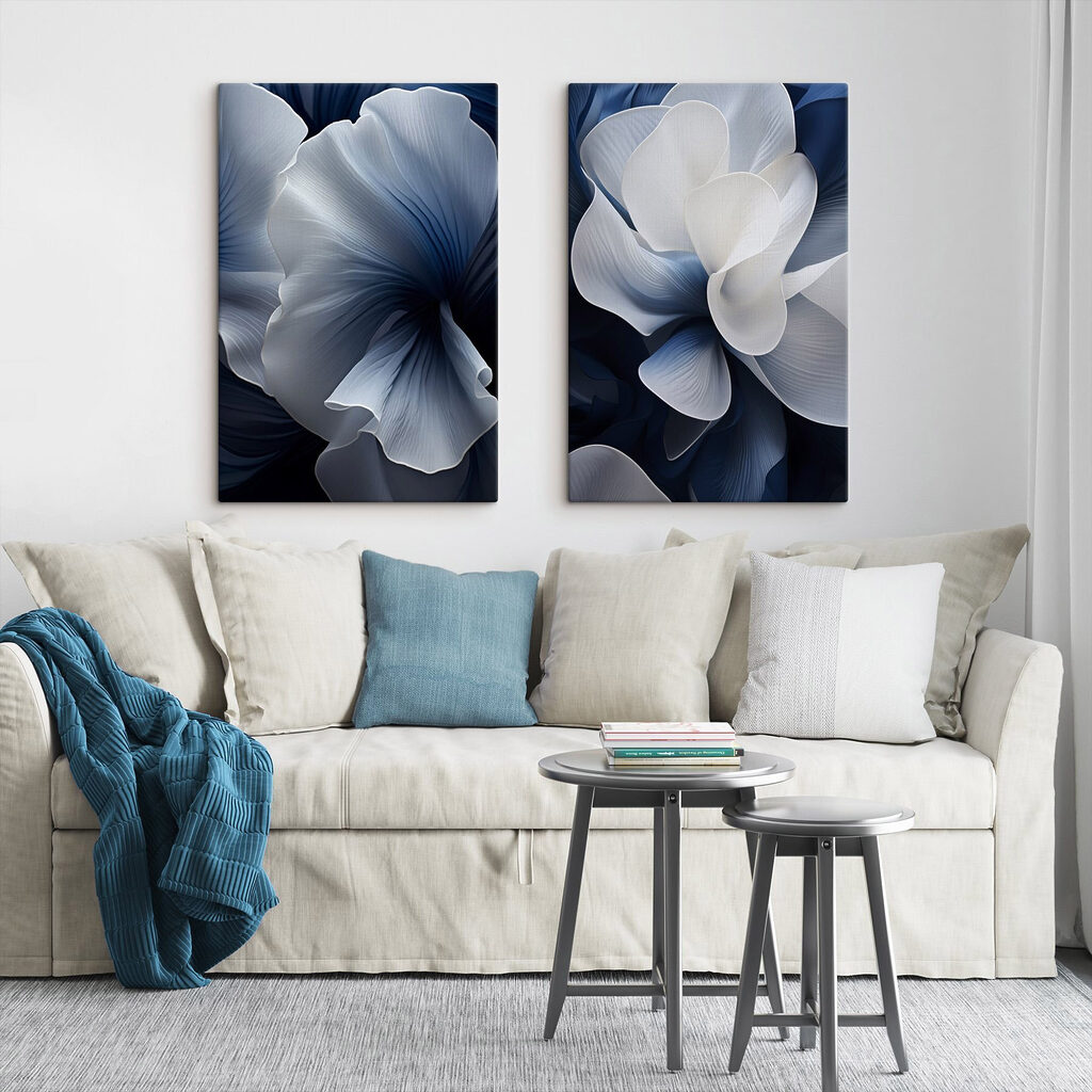 Delicate petals in cool tones