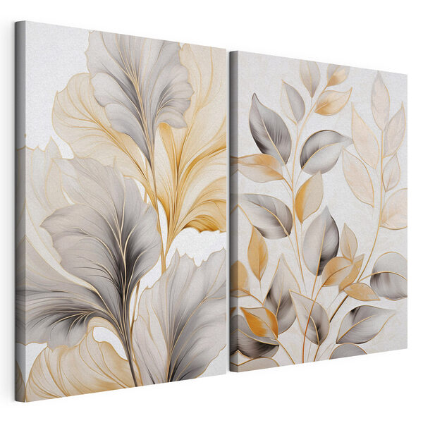 Lámina modular sobre lienzo Lámina modular sobre lienzo Elegancia inspirada en la naturaleza en tonos suaves (SKU: m30323)