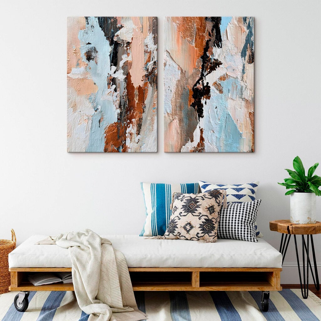 Abstract composition in soft hues
