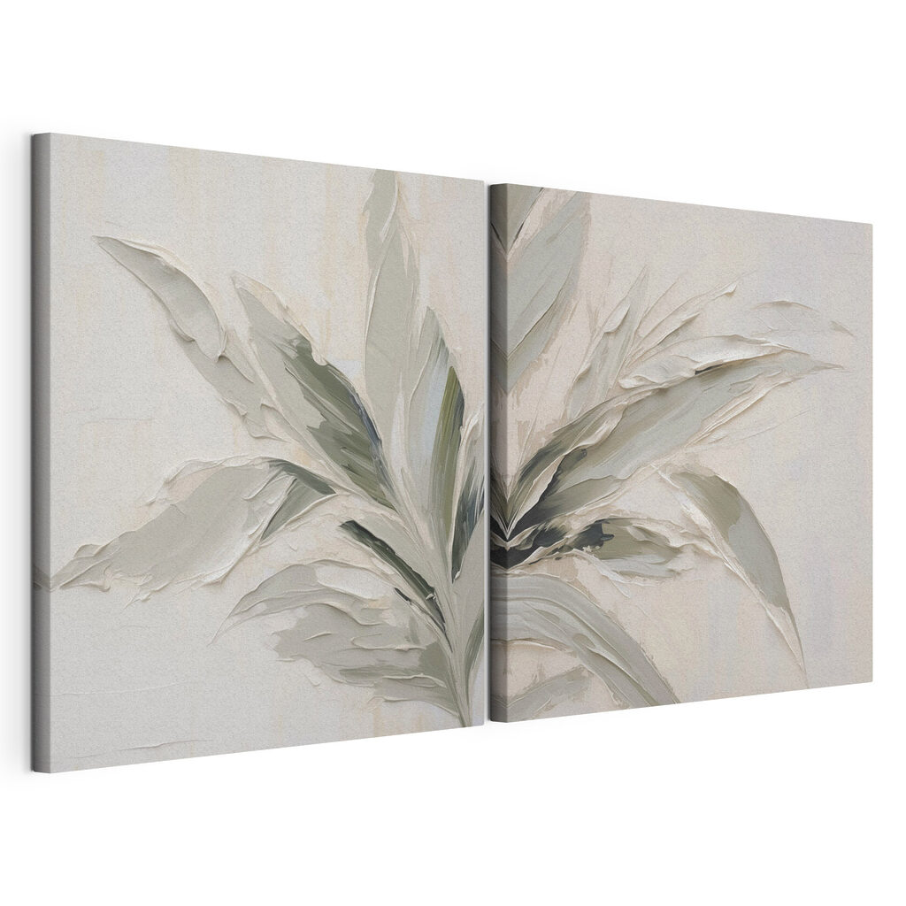 Lush leaves in soft tones