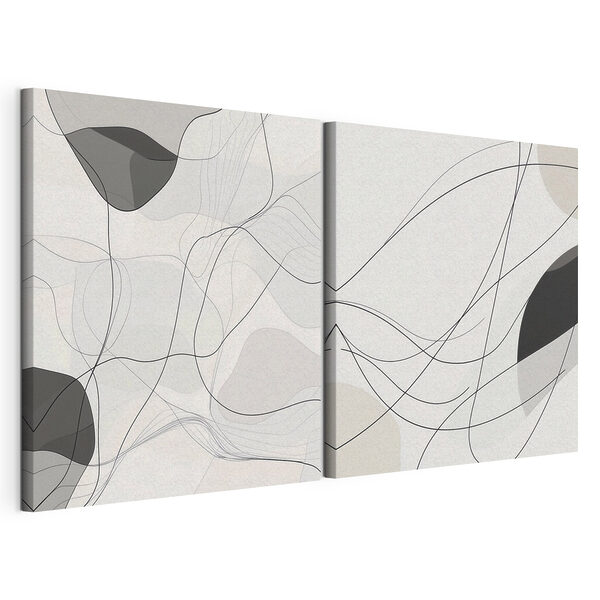 Lámina modular sobre lienzo Lámina modular sobre lienzo Las líneas dinámicas crean una suave armonía (SKU: m30353)
