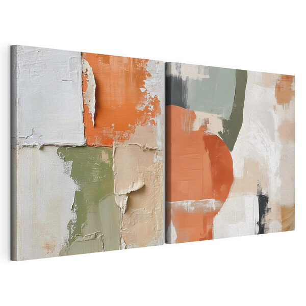 Lámina modular sobre lienzo Pintura de diferentes colores