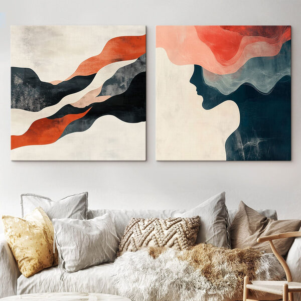 Two images of a woman's face