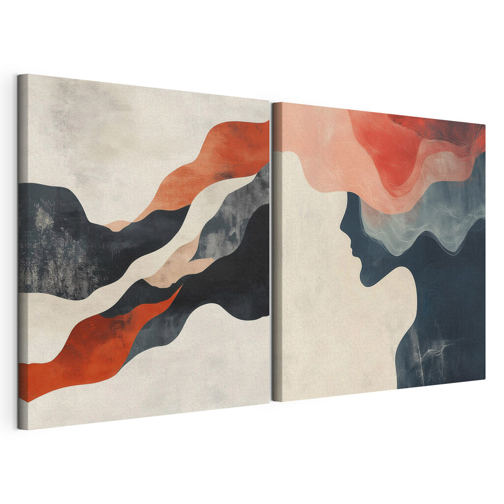 Two images of a woman's face