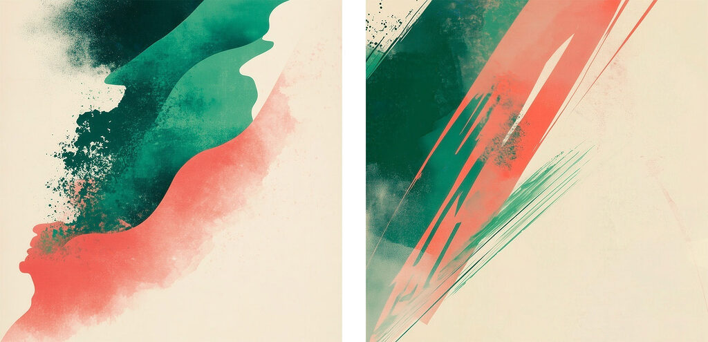 Two different colored backgrounds