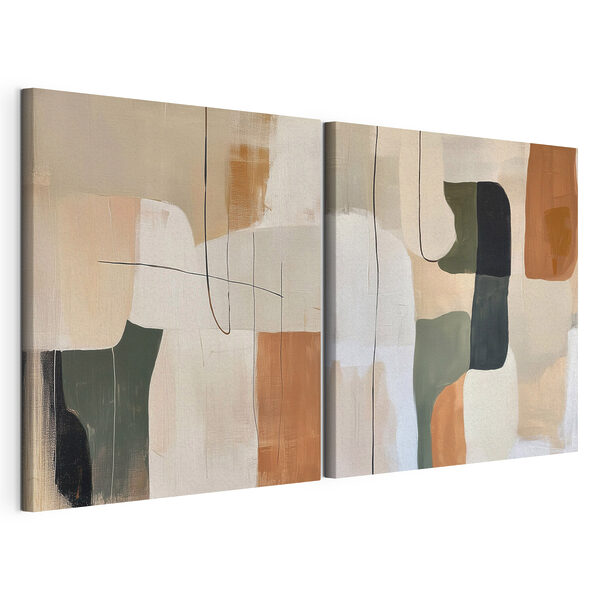 Lámina modular sobre lienzo Pintura de diferentes colores
