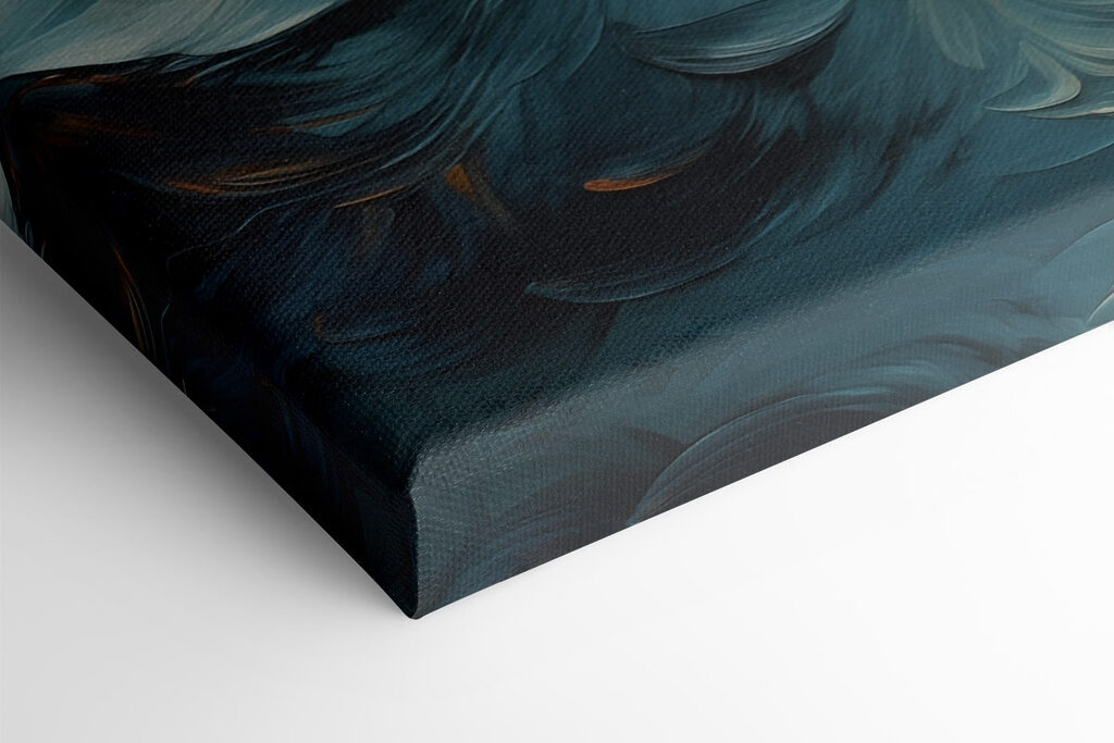 Two images of flowers on a canvas