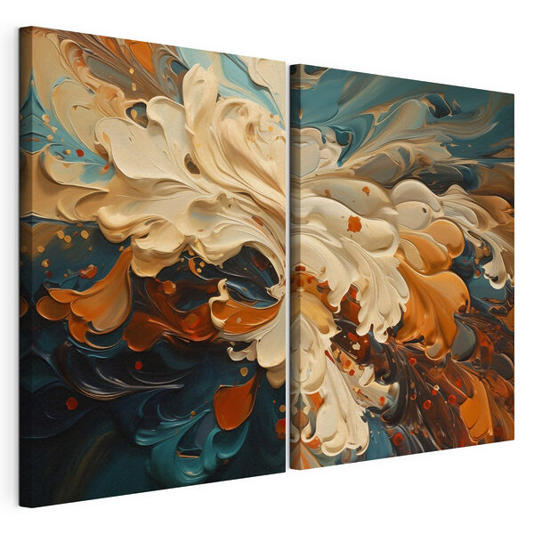 Lámina modular sobre lienzo Lámina modular sobre lienzo Dos imágenes de diferentes colores (SKU: m30383)