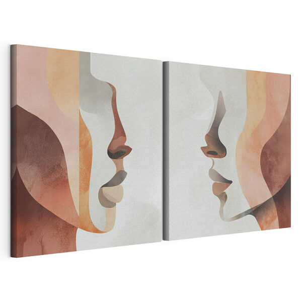 Lámina modular sobre lienzo Lámina modular sobre lienzo Las dos caras de una persona (SKU: m30394)