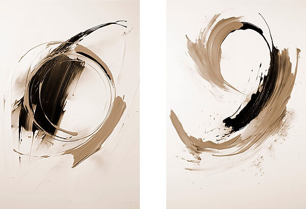 Dynamic strokes of contrasting hues