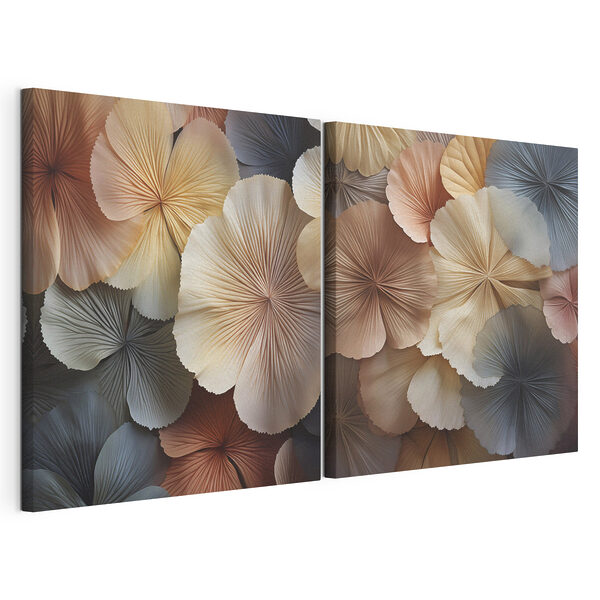 Lámina modular sobre lienzo Collage de flores