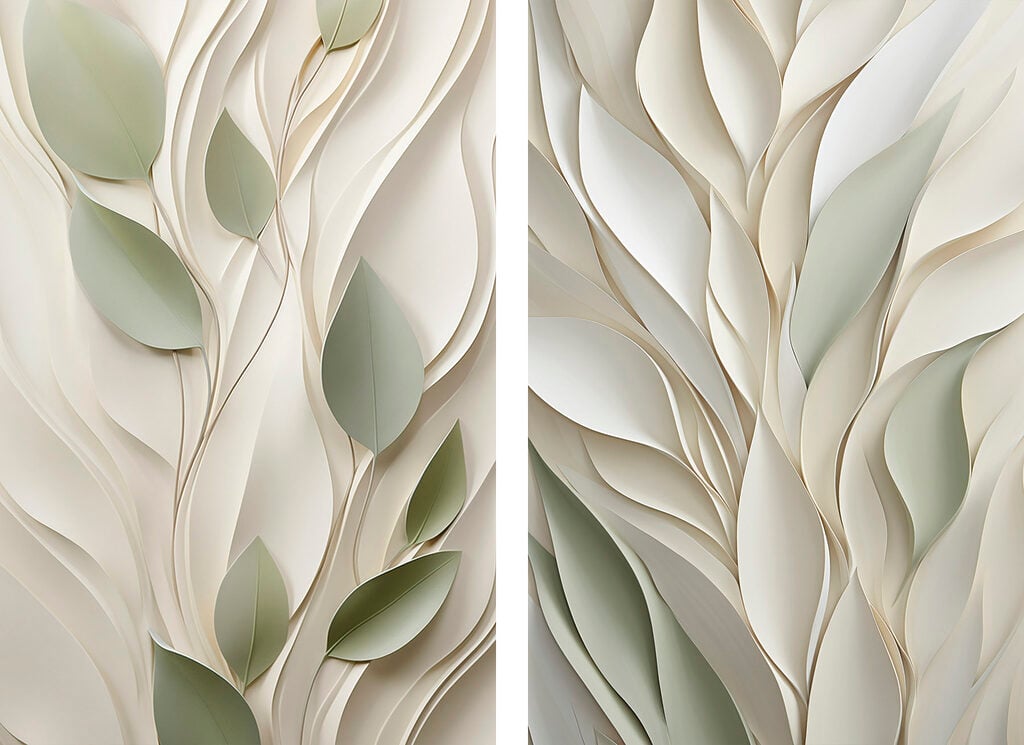 Nature-inspired patterns in soft hues