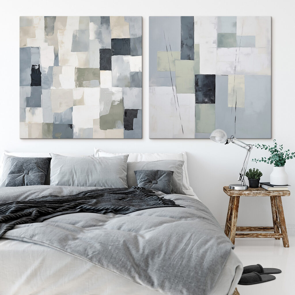 Painting of squares and rectangles