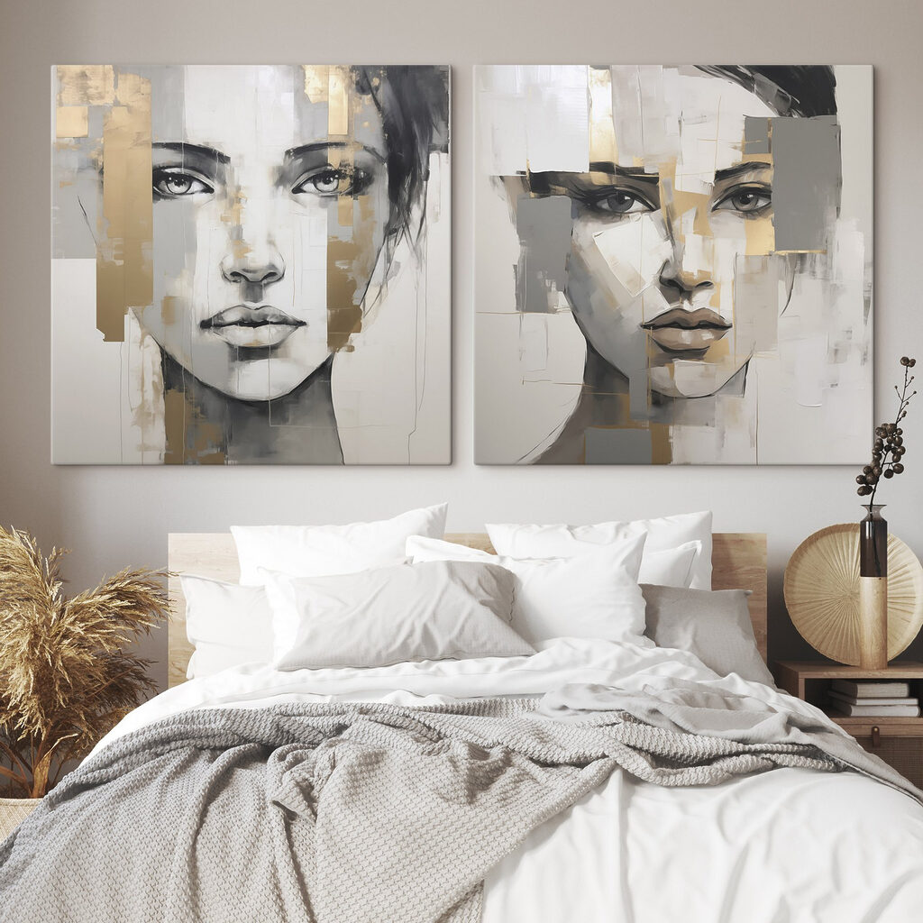 Painting of a woman's face