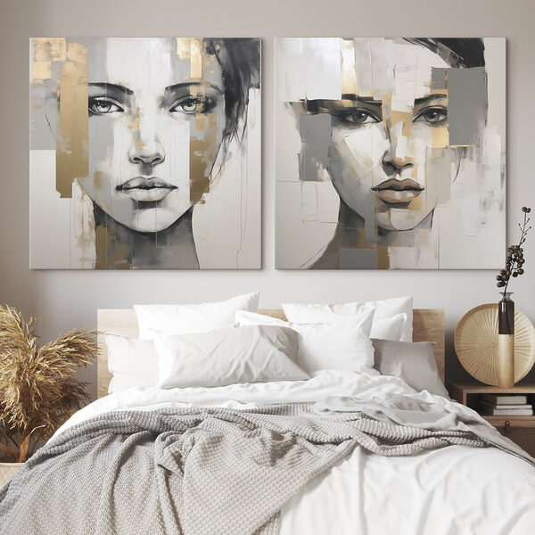 Painting of a woman's face