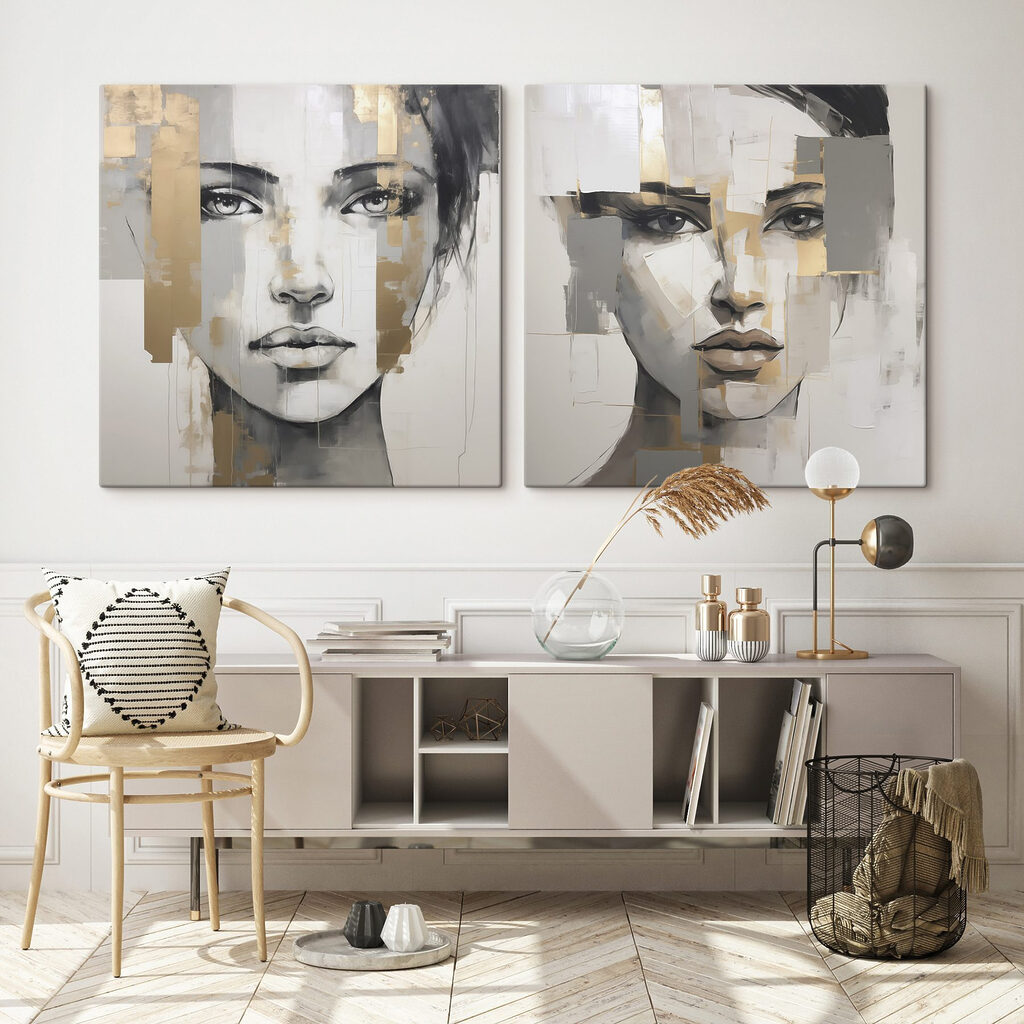 Painting of a woman's face