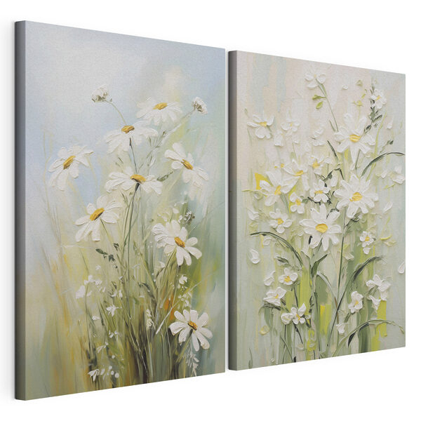 Lámina modular sobre lienzo Pintura de flores sobre lienzo