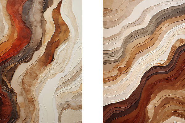 Flowing forms in earthy tones