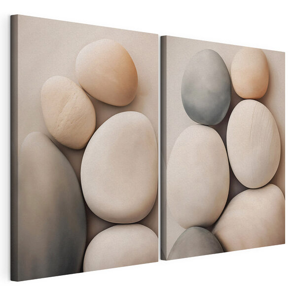 Lámina modular sobre lienzo Lámina modular sobre lienzo Grupo de huevos blancos y grises (SKU: m30482)