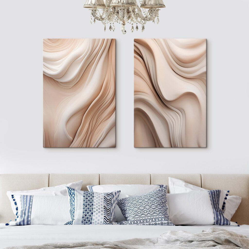 Soft curves in warm tones
