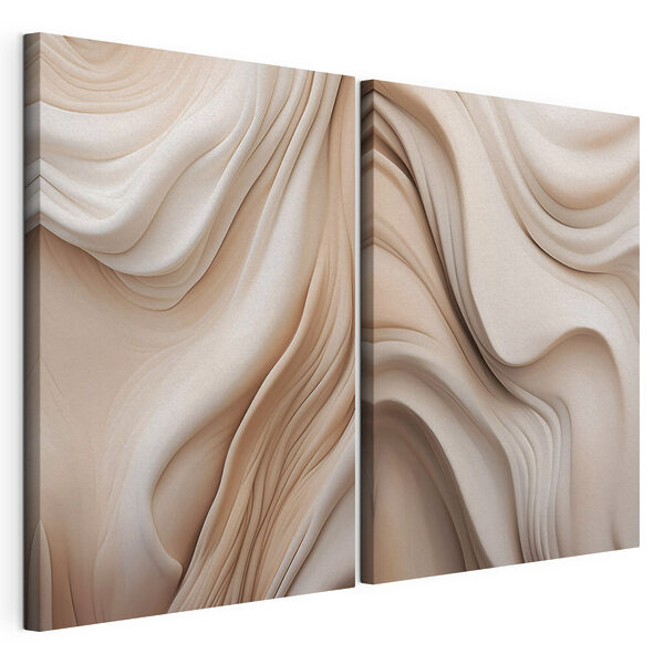 Lámina modular sobre lienzo Lámina modular sobre lienzo Curvas suaves en tonos cálidos (SKU: m30484)