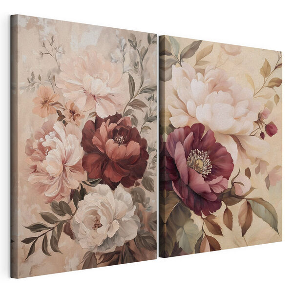 Lámina modular sobre lienzo Lámina modular sobre lienzo Delikadas flores en colores suaves (SKU: m30490)