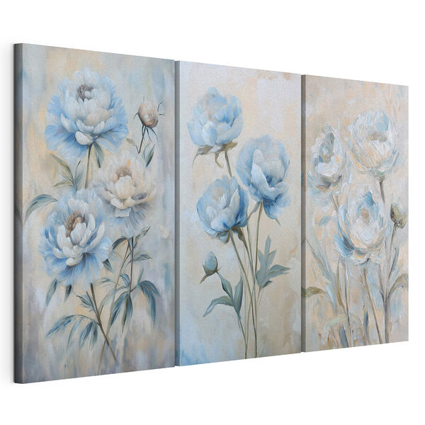 Lámina modular sobre lienzo Lámina modular sobre lienzo Delicadas flores en tonos suaves (SKU: m30497)
