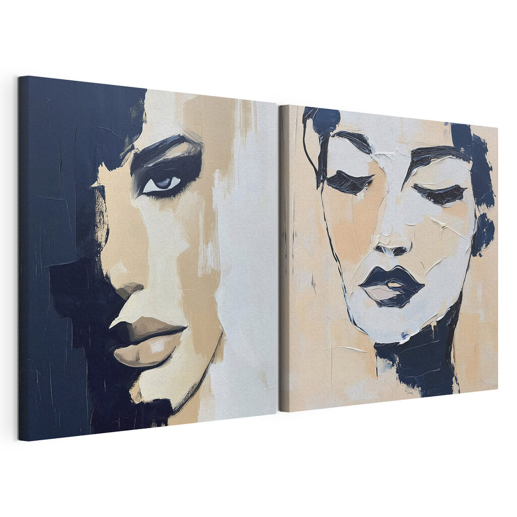 Painting of a woman's face