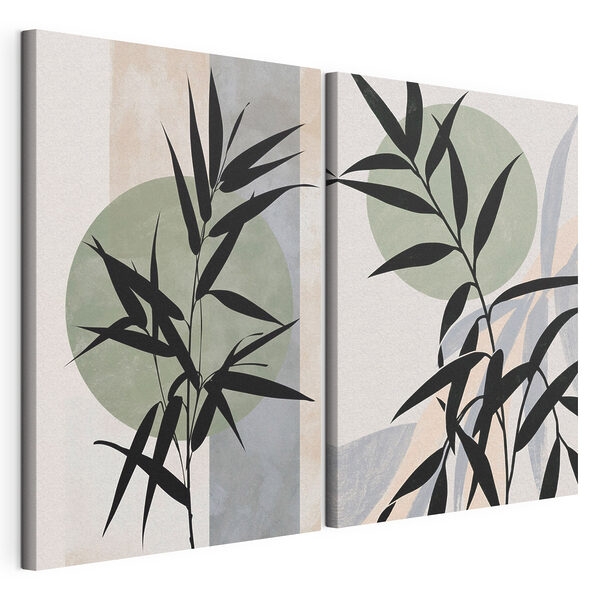 Lámina modular sobre lienzo Lámina modular sobre lienzo Dos imágenes de una planta (SKU: m30525)