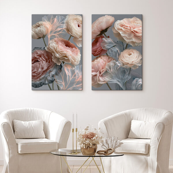 Delicate petals in soft colors