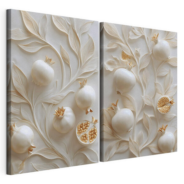 Lámina modular sobre lienzo Lámina modular sobre lienzo Granadas en un elegante arreglo floral (SKU: m30537)