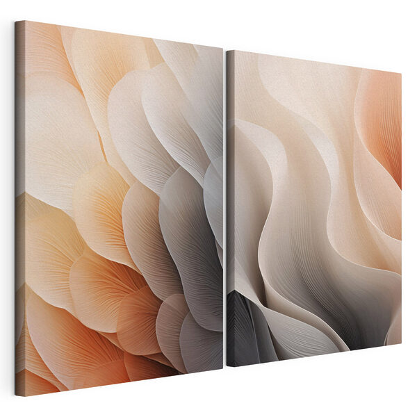 Lámina modular sobre lienzo Lámina modular sobre lienzo Motivos fluidos en colores suaves (SKU: m30582)