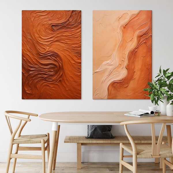 Flowing textures in warm tones