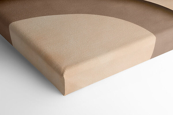 Flowing curves in warm earth tones