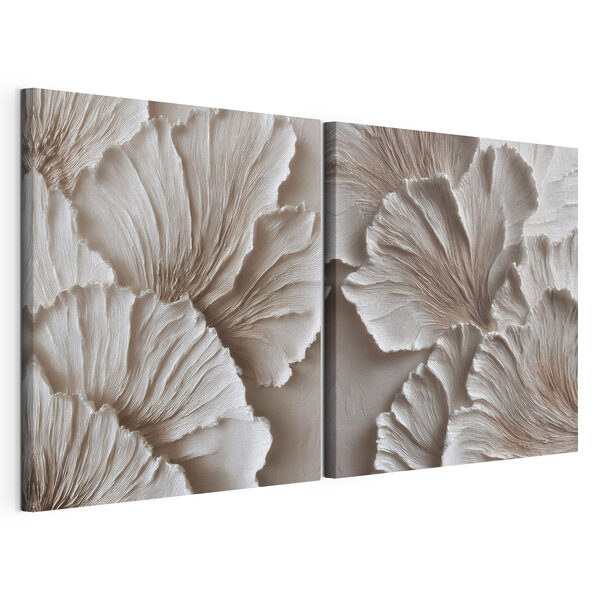 Lámina modular sobre lienzo - Formas elegantes en tonos suaves