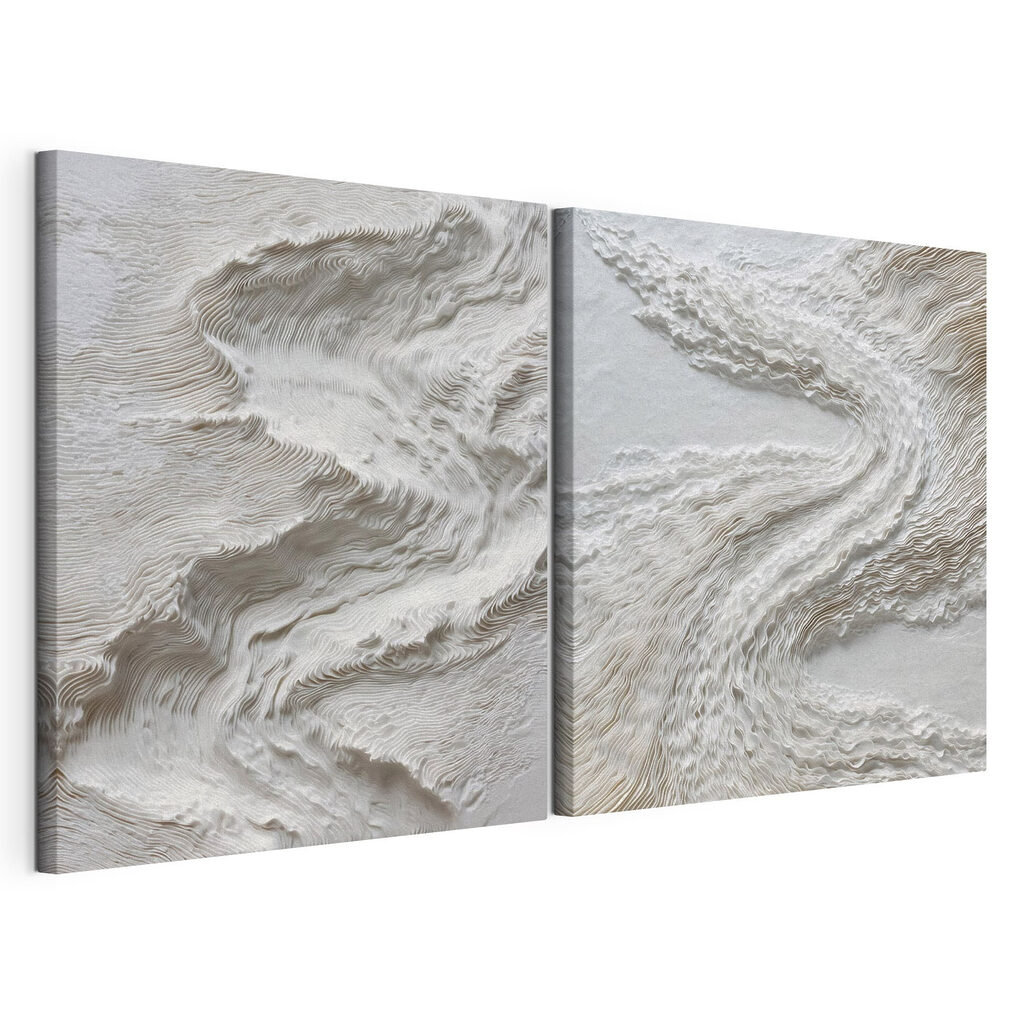 White and grey surface with wavy lines
