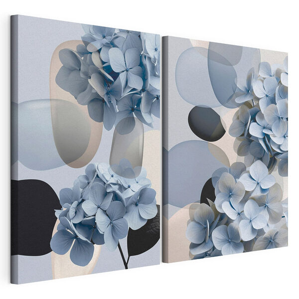 Lámina modular sobre lienzo Collage de flores