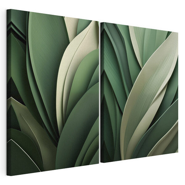 Lámina modular sobre lienzo Lámina modular sobre lienzo Un frondoso follaje en armonía (SKU: m30678)