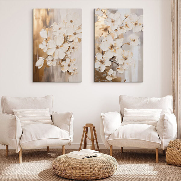 Delicate blooms in soft hues