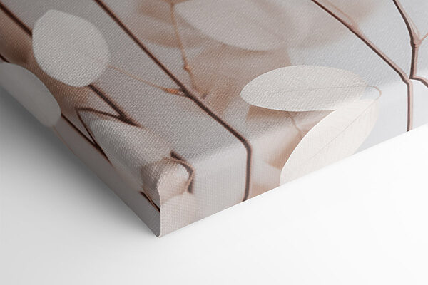 Delicate leaves in soft hues