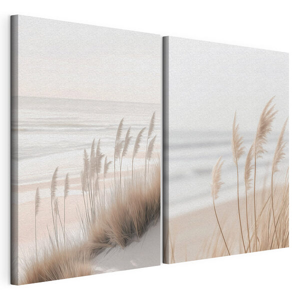 Lámina modular sobre lienzo Lámina modular sobre lienzo Las suaves olas acarician las playas de arena (SKU: m30694)