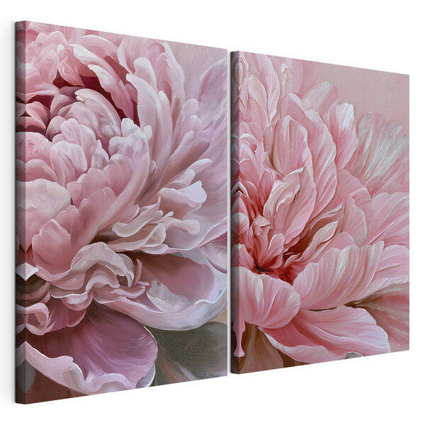 Lámina modular sobre lienzo Pétalos suaves en delicados tonos rosados