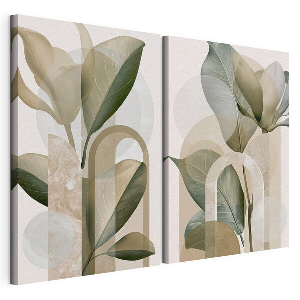 Lámina modular sobre lienzo Lámina modular sobre lienzo Elegancia natural en tonos tierra (SKU: m30712)