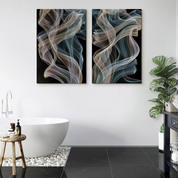 Graceful swirls of floating colors