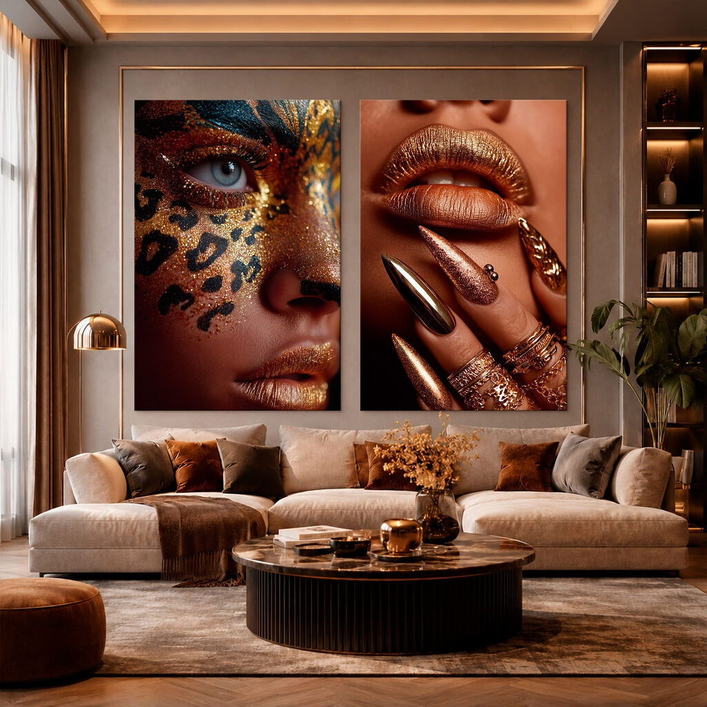 Glamorous details in bold colors