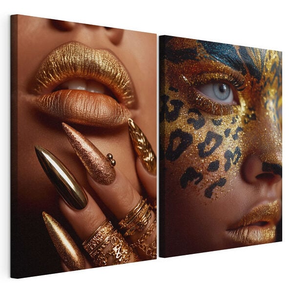 Lámina modular sobre lienzo Detalles glamurosos en colores llamativos