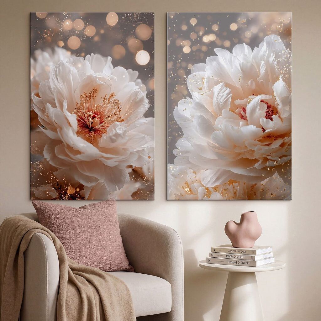 Delicate blossoms in soft hues