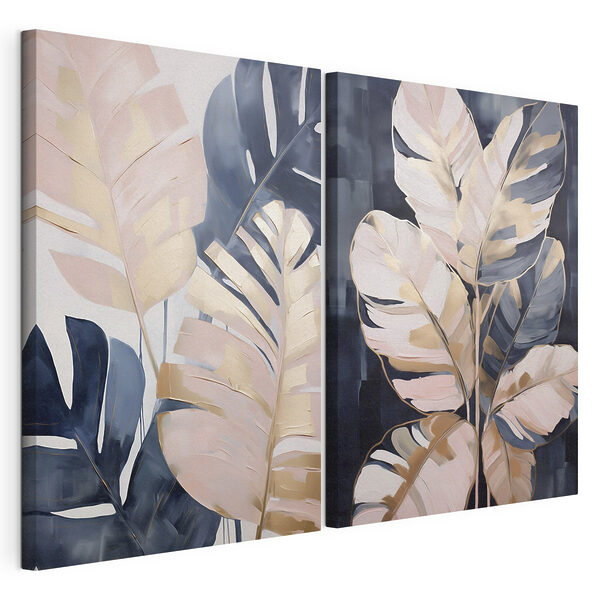 Lámina modular sobre lienzo Lámina modular sobre lienzo Las hojas frondosas y los colores vivos combinan a la perfección (SKU: m30783)