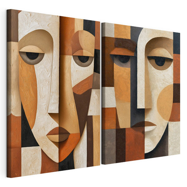 Lámina modular sobre lienzo Collage de rostros